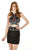 Angela & Alison - 62036 Tribal Embellished Two-Piece Halter Dress In Black