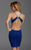 Clarisse - 352 Halter Jersey Sheath Dress in Blue
