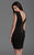 Clarisse - 357 Fitted Scoop Peplum Cocktail Dress in Black