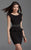 Clarisse - Fitted Scoop Peplum Cocktail Dress 357 in Black