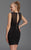 Clarisse - 358 Sleeveless Sheer Metallic Dress in Black