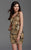Cameron Blake - Sequined Tulle Sleeveless Gown 217645W in Gold