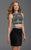 Clarisse - 2903 Two-Piece Sequined Cocktail Dress in Black and Multi-Color
