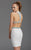 Clarisse - 2921 Lovely Racer Back Cocktail Dress in White and Multi-Color