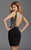 Clarisse - 2930 Multi-Colored Beaded Cocktail Dress in Black and Multi-Color