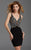 Clarisse - 2930 Multi-Colored Beaded Cocktail Dress in Black and Multi-Color