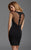 Clarisse - Sheer Black Beaded Cocktail Dress 2939 in Black