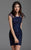 Clarisse - 2940 Scoop Neck Lace Cocktail Dress in Blue