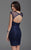 Clarisse - 2940 Scoop Neck Lace Cocktail Dress in Blue