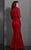 Clarisse - 6308 Lace Mermaid Gown with Bolero in Red