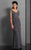 Clarisse Floral Lace Ruched Evening Gown 6314 - 1 pc Pewter In Size 18 Available in Pewter