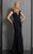 Clarisse - 6324 Embellished Illusion Bateau Dress in Blue