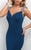 Blush - Bejeweled Sweetheart Sheath Dress 11135 in Blue