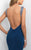 Blush - Bejeweled Sweetheart Sheath Dress 11135 in Blue