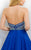 Blush - Jewel Embellished Sweetheart  A-line Dress 11159 in Blue
