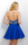 Blush - Jewel Embellished Sweetheart  A-line Dress 11159 In Blue