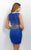 Blush - C350 Two Piece Beaded Lace Bateau Short Dress In Blue