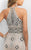 Blush - C354 Beaded Halter Cocktail Dress In Silver and Black