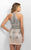 Blush - C354 Beaded Halter Cocktail Dress In Silver and Black