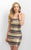 Blush - C356 Sequined Straight Sheath Dress In Gold and Multi-Color