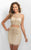 Blush - C362 Two-Piece Haltered Cocktail Dress  In Gold
