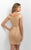 Blush - C372 Metallic Off Shoulder Fitted Cocktail Dress In Gold