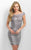 Blush - C372 Metallic Off Shoulder Fitted Cocktail Dress In Silver