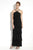 Daymor Couture - Halter Tiered Sheath Long Evening Dress 3451in Black