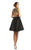 Johnathan Kayne - 6112 Gilded Jewel Cutout Cocktail Dress in Black and Gold