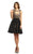 Johnathan Kayne - 6112 Gilded Jewel Cutout Cocktail Dress in Black and Gold