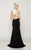 Milano Formals - High Halter Illusion Lace Gown in White and Black