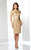 Social Occasions - Sleeveless Sequined Illusion Bateau Neck Dress 216871 in Gold