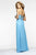7366 Crystal-Crusted Keyhole Chiffon Gown