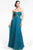 7366 Crystal-Crusted Keyhole Chiffon Gown