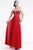 7366 Crystal-Crusted Keyhole Chiffon Gown