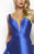 Mac Duggal Couture - 80588 Deep V-neck Ballgown In Royal