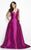 Mac Duggal Couture - 80588 Deep V-neck Ballgown In Magenta