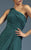 Mac Duggal Couture - 80605 Ruched One Shoulder Sheath Dress In Teal