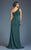 Mac Duggal Couture - 80605 Ruched One Shoulder Sheath Dress In Teal