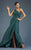 Mac Duggal Couture - 80605 Ruched One Shoulder Sheath Dress In Teal