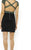 Mac Duggal Homecoming - 40574 V-neck Beaded Cocktail Dress In Black and Green