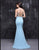 Nina Canacci -  V-Neck Long Prom Dress 7368 in Blue