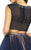 Mac Duggal Homecoming - 65765 Two-Piece Jewel Mesh Cocktail Dress In Blue and Neutral