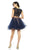 Mac Duggal Homecoming - 65765 Two-Piece Jewel Mesh Cocktail Dress In Blue and Neutral