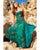 MNM Couture - 7372 Floral Applique Sheath Dress in Green