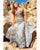 MNM Couture - 7372 Floral Applique Sheath Dress in Gray