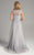 Lara Dresses - 32940 Beaded Sweetheart A Line Overlay Long Dress In Silver