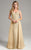 Lara Dresses - 32940 Beaded Sweetheart A Line Overlay Long Dress In Neutral