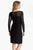 Donna Ricco - Illusion Sleeve Textured Dress 8438320M in Black