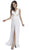 Bedazzled Plunging V-neck A-line Dress